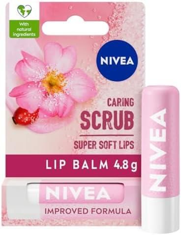 Nivea Caring Scrub Rosehip Oil Lip Balm 4,8 gr