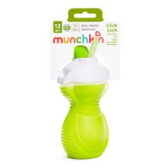 Munchkin Mighty Grip Pipetli Damlatmaz Alıştırma Bardağı, 296ml, 12+ Ay, 1 Adet, Yeşil