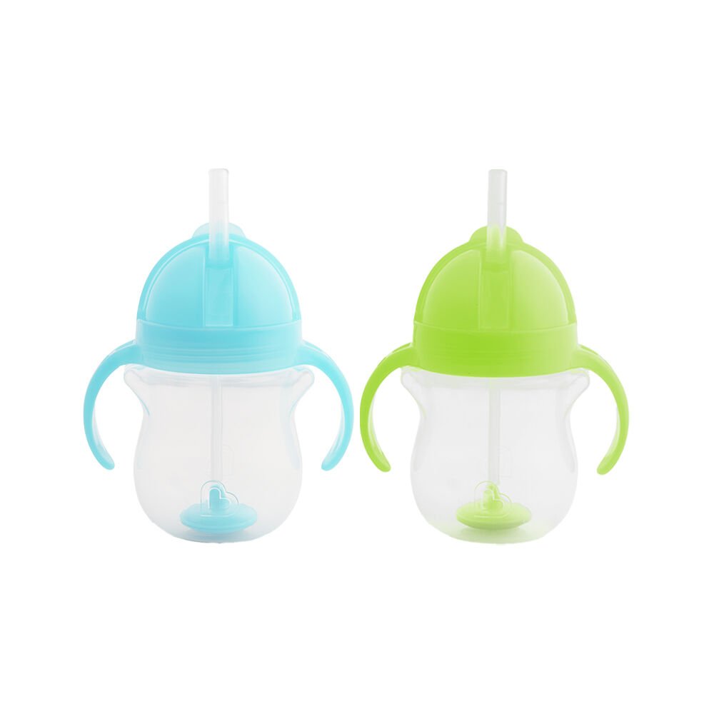 Munchkin Tıklama Kilitli Uçlu Pipetli Alıştırma Bardağı, 6ay+, 207ml, Mavi-Yeşil,2 Adet