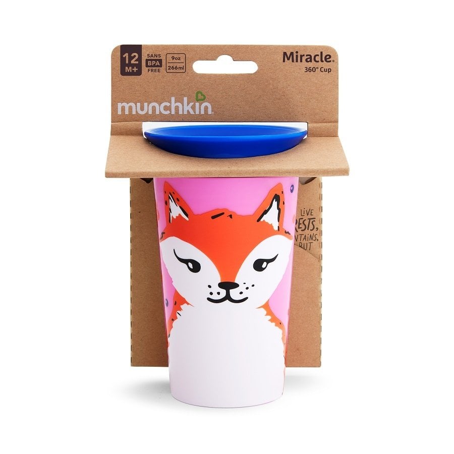 Munchkin Mucize 360° Wildlove Alıştırma Bardağı, 12ay+, 266ml,Tilki , 1 Paket