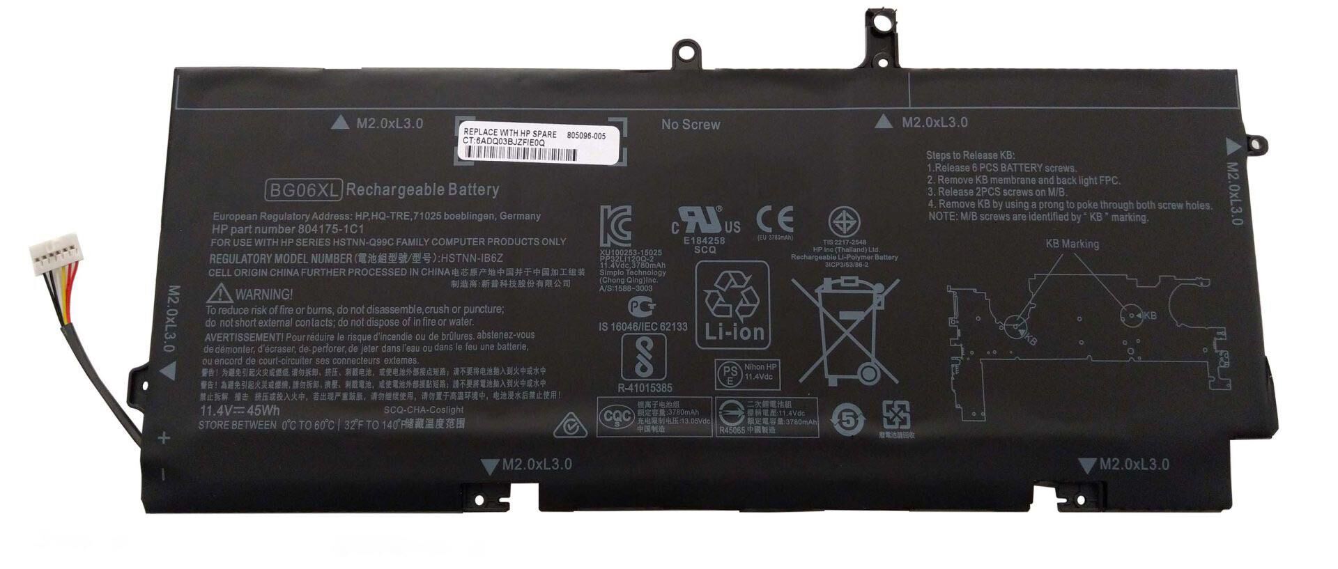 Hp EliteBook 1040 G3-Z9Q90UP Batarya
