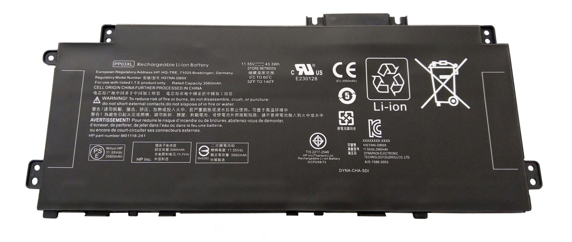 Hp Pavilion X360 cabrio 14-DW1028NS Batarya