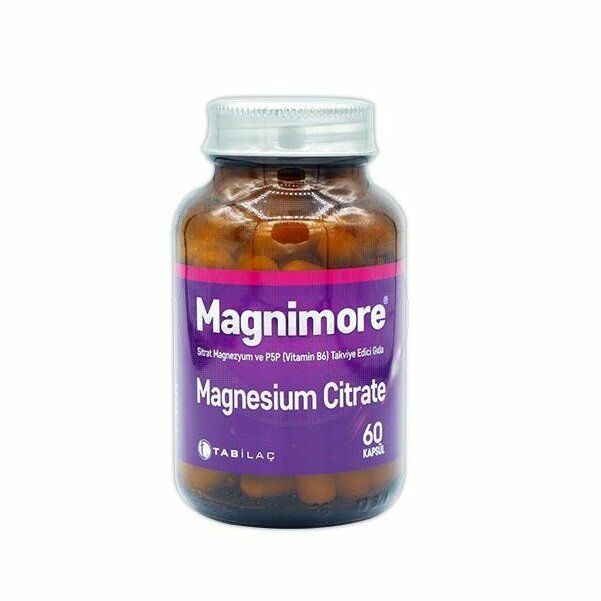 Magnimore Magnesium Citrate Magnezyum Sitrat ve P5P içeren Kapsül 60 li