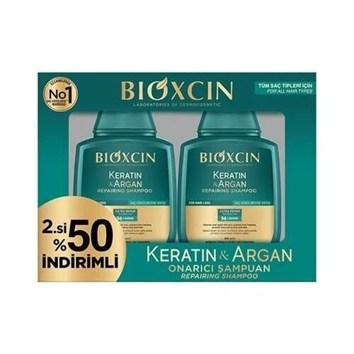 Bioxcin Keratin Argan Onarıcı Şampuanı 300 ML 2. % 50 İndirimli 2 li Paket