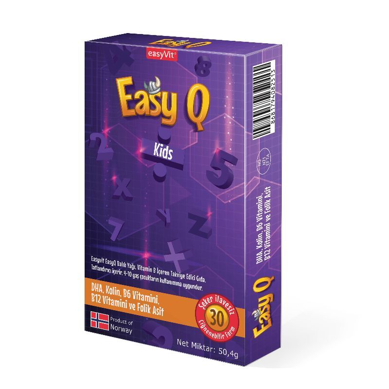 EasyQ Kids Omega 3 Kolin Vitamin 30 Jelibon Tablet
