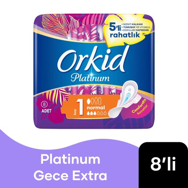 Orkid Platinum Hijyenik Ped Normal Tekli Paket 8'li