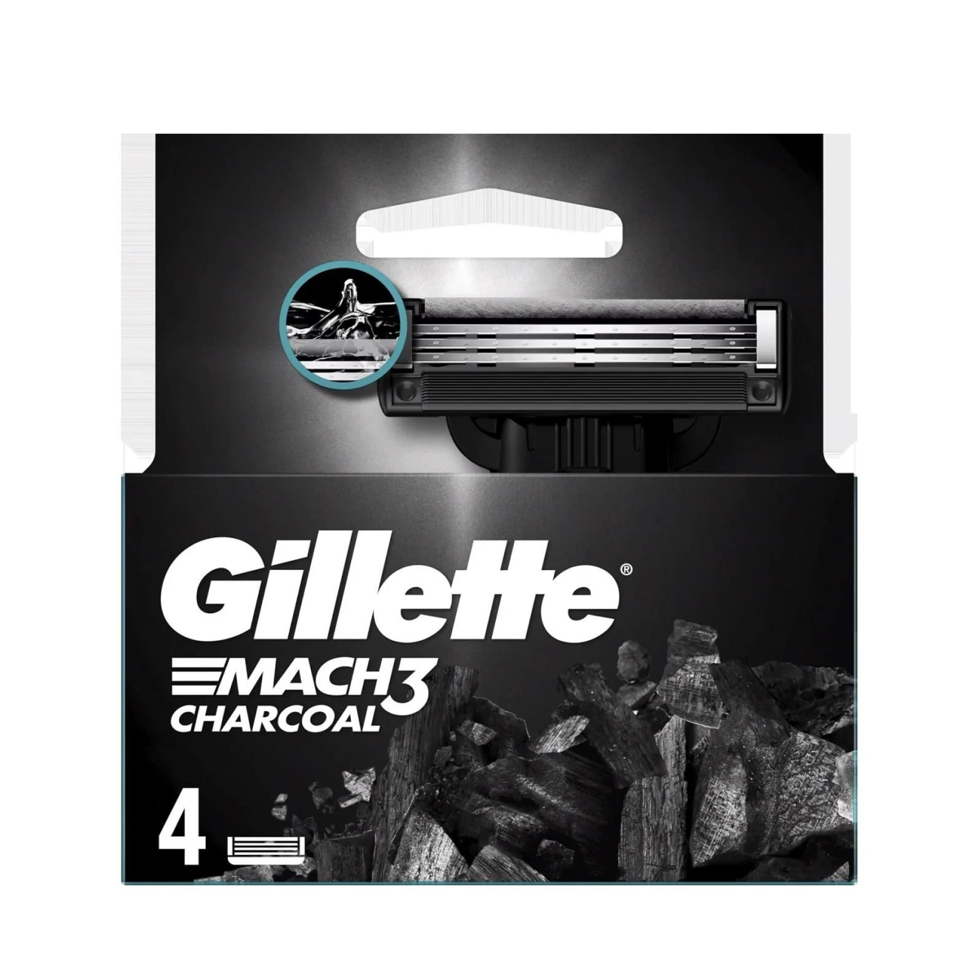 Gillette Mach- 3 4'lü Yedek Charcoal