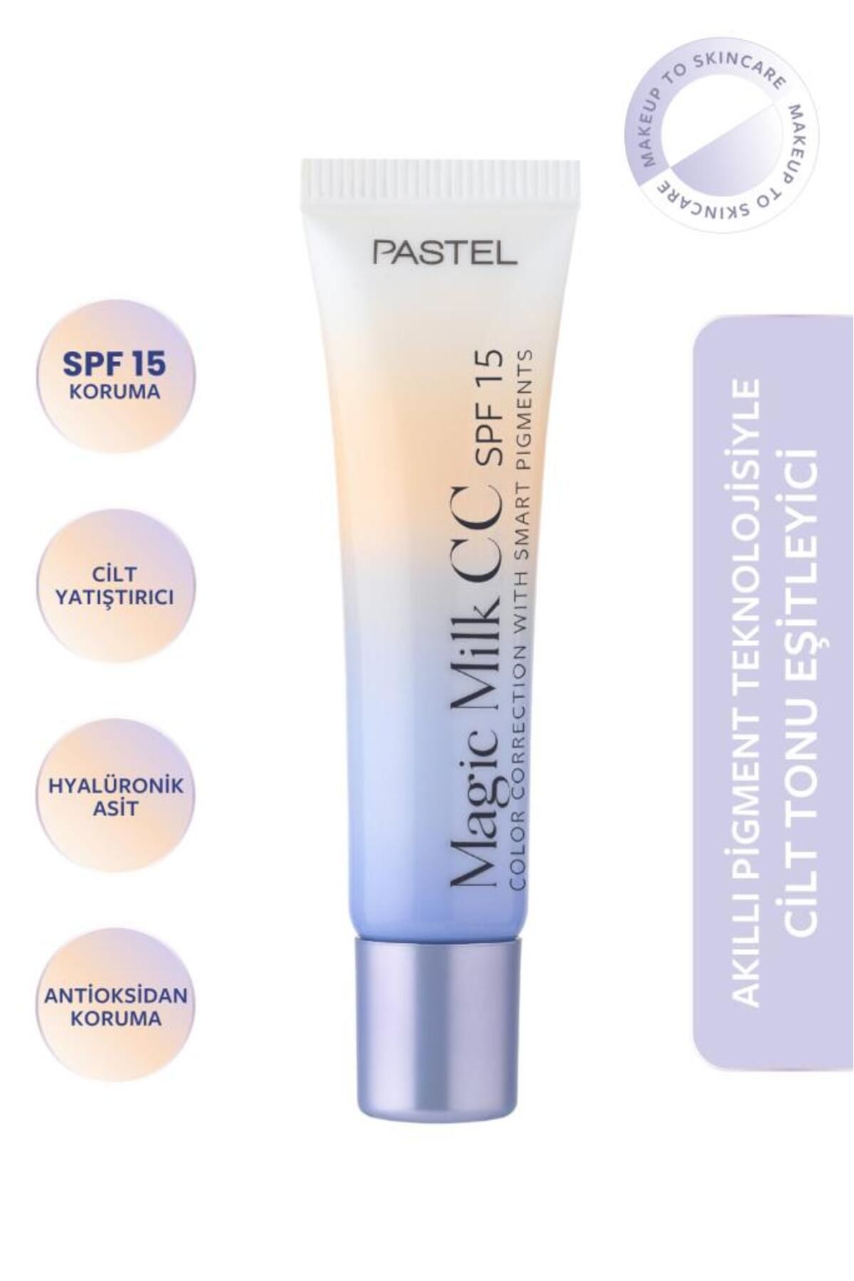 Pastel Magic Milk CC SPF 15 - Cilt Tonu Eşitleyici SPF 15 CC Krem 50 Light Medium