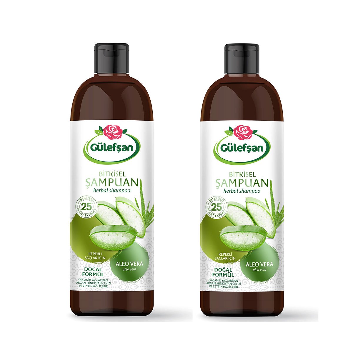 Gülefşan Kepekli Saçlar İçin Bitkisel Aloe Veralı Şampuan 400ml 2 Adet