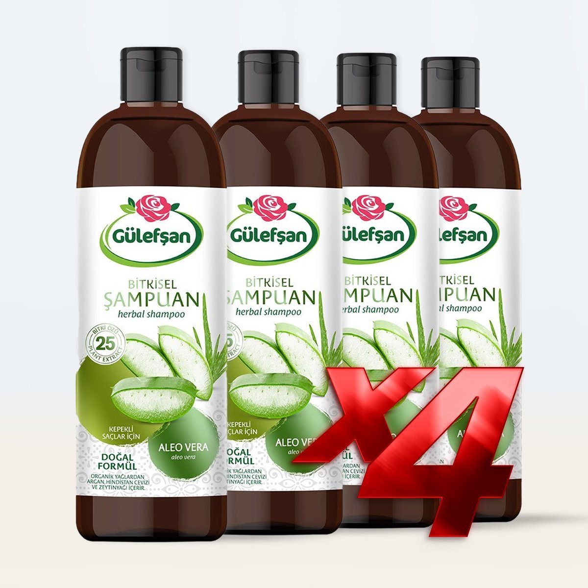 Gülefşan Bitkisel Aloe Vera Şampuan 400ml 4 Adet