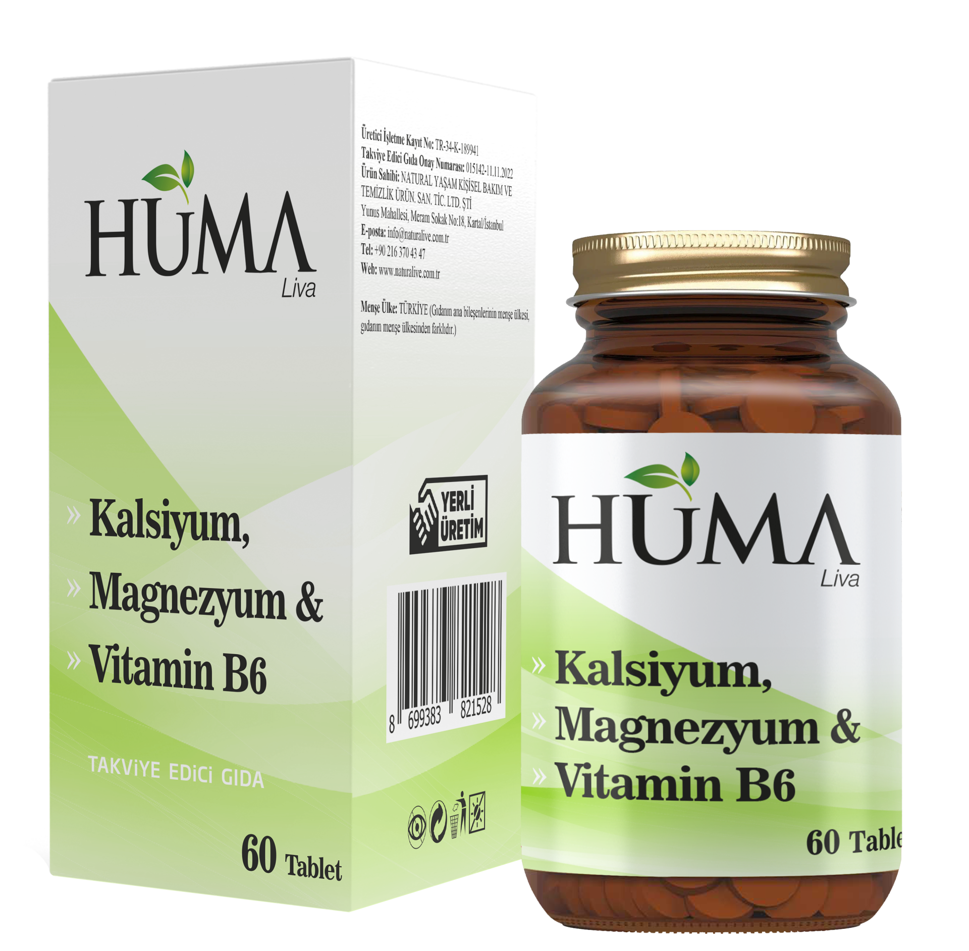 Kalsiyum, Magnezyum & Vitamin B6