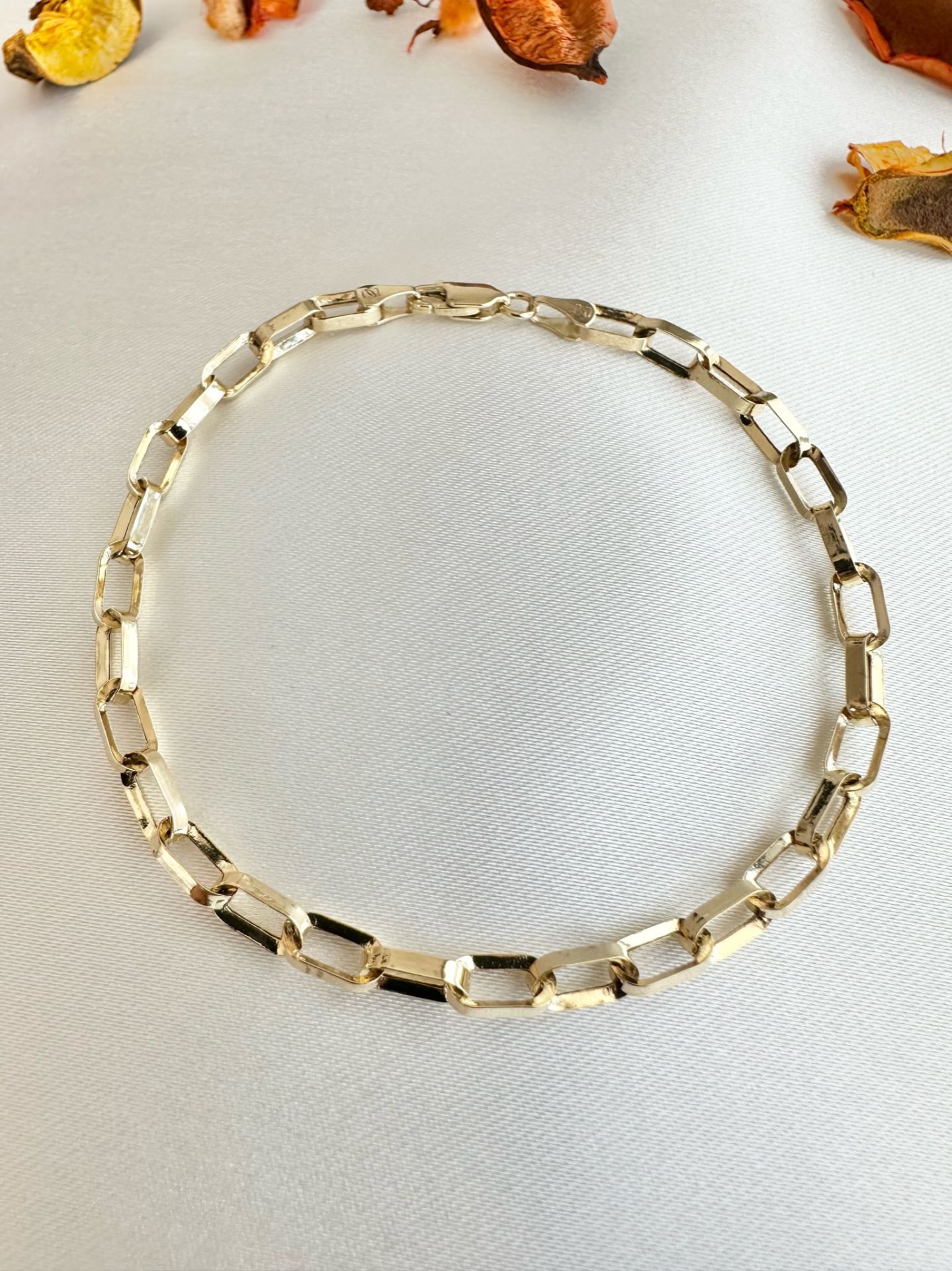 14 Kuyumculuk 4 mm Aynalı Ataş Bileklik