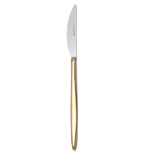 Schafer Betta 12 Kişilik Çatal Kaşık Bıçak Takımı Yarım Parlak Gold