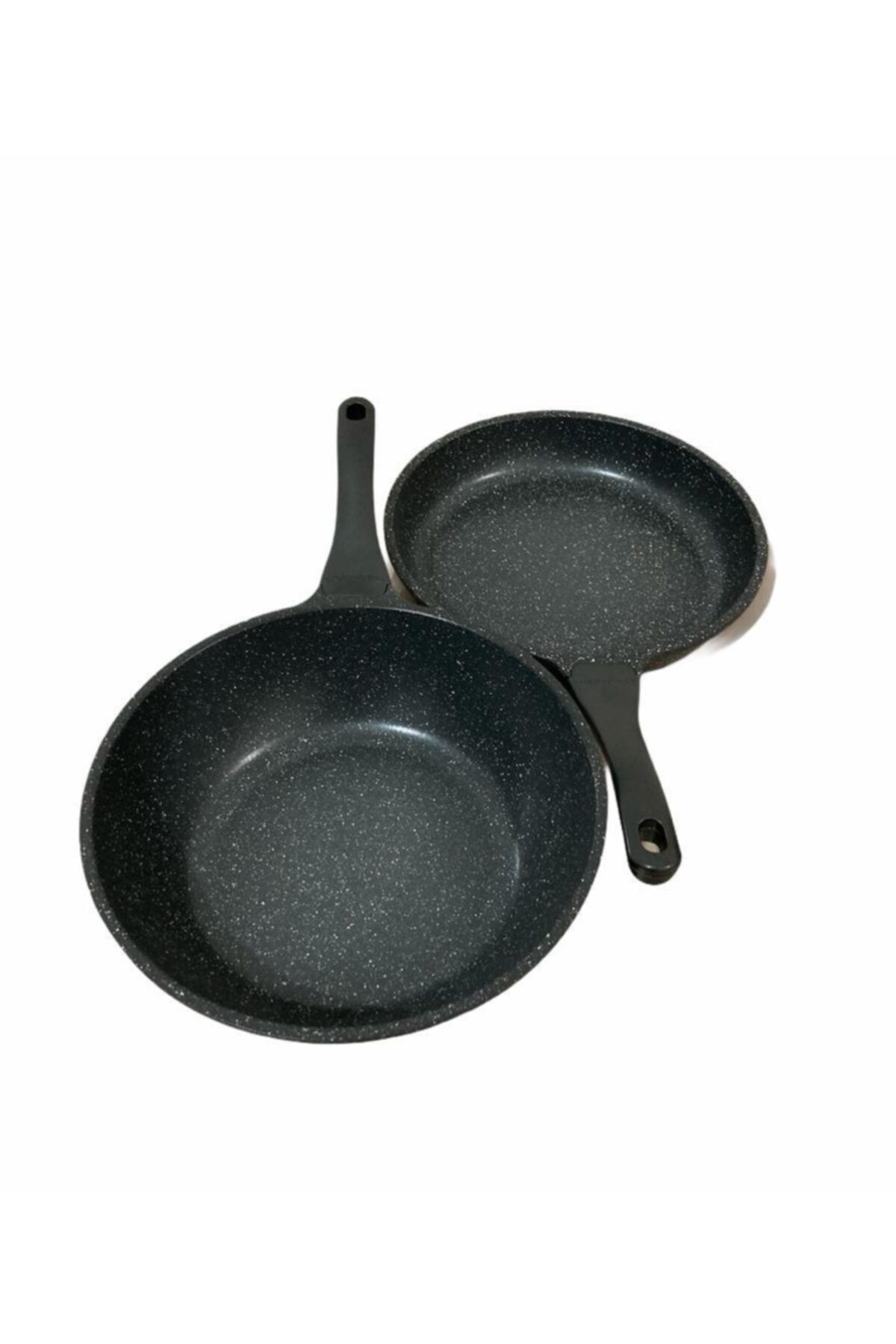 2'li Tava Seti Wok Tava Ve 28cm Düz Tava /gri