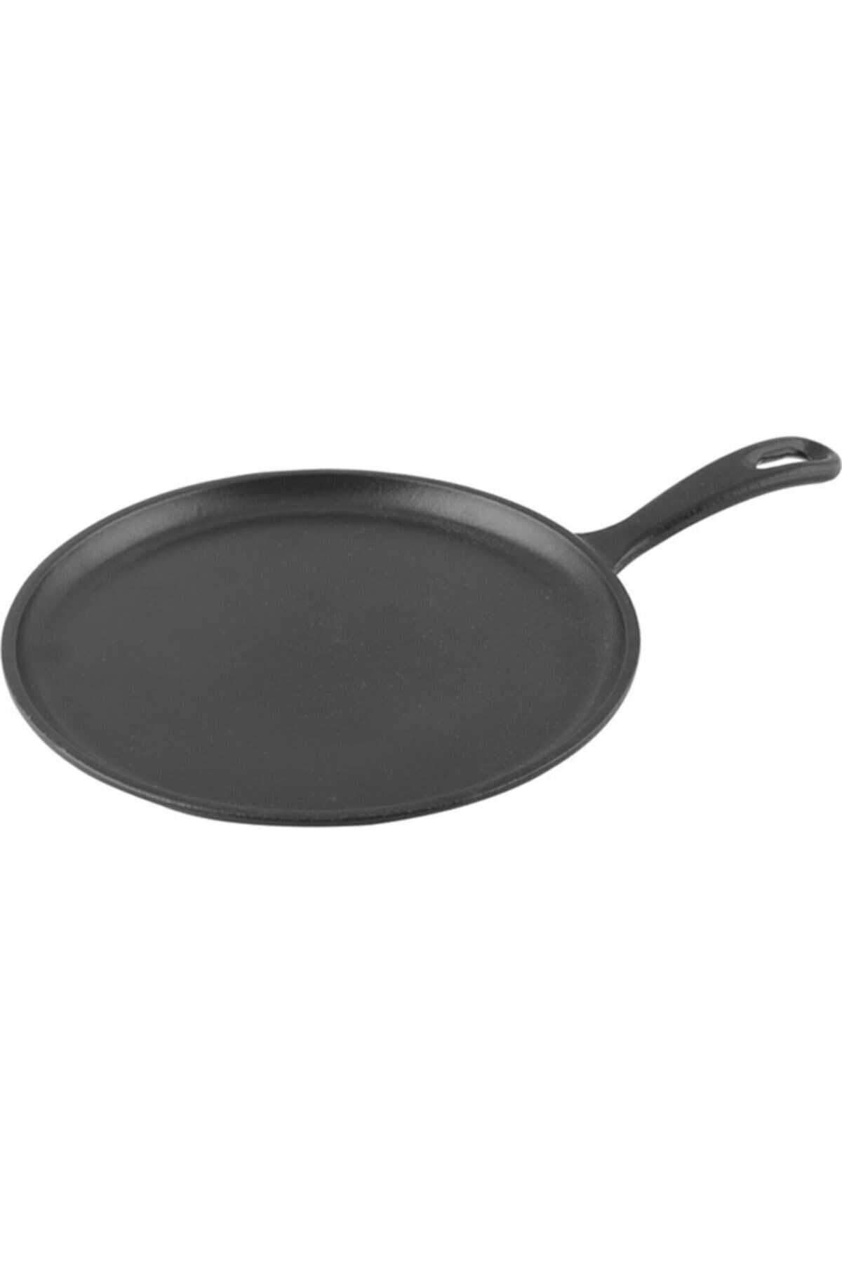 Döküm Yuvarlak Pizza Krep Pankek Tavası Döküm Demir Yekpare Saplı Çap(Ø)26cm.