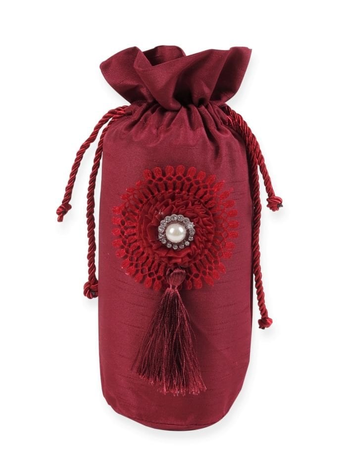 Silindir Kese+Seccade+Tespih) BORDO