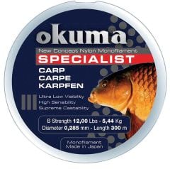 Okuma Carp 300 mt 22,00 lb 10,0 kg 0,37 mm Camou Misina