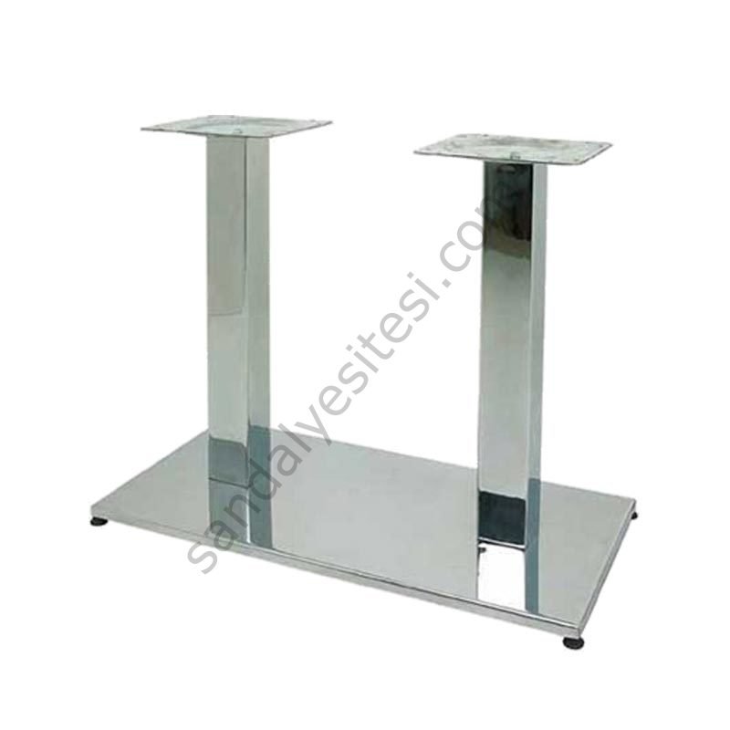 38x70 Dikdörtgen Krom Metal Masa Ayağı