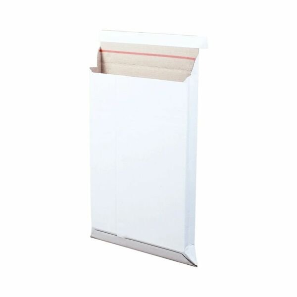 22x30x3,5 cm Beyaz Bant Yapıştırmalı Zarf Kutusu