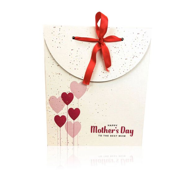 Kırmızı Kurdeleli Anneler Günü Hediye Paketi 20x10x25 cm