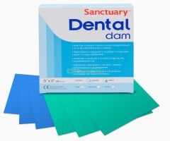 Sanctuary Powder-free Latex Green and Blue Dental Dam