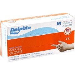 Dolphin Beyaz Lateks Eldiven Pudrasız