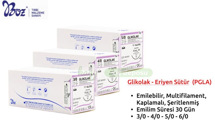 Boz ﻿Glikolak - Eriyen Sütür  (PGLA)