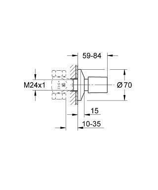 Grohe Bau Cosmopolitan Ankastre Stop Valf - 19917000