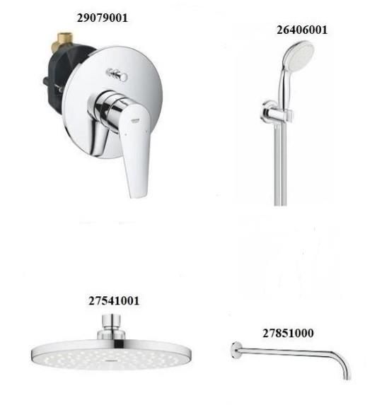 Grohe Bauedge Yeni Ankastre Banyo Bataryası Seti (GAGASIZ)- 29079001SET2