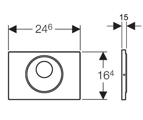 Geberit Sigma10 Fotoselli Kumanda Kapağı, Elektrikli, Paslanmaz Çelik (8 cm) - 115.856.SN.6