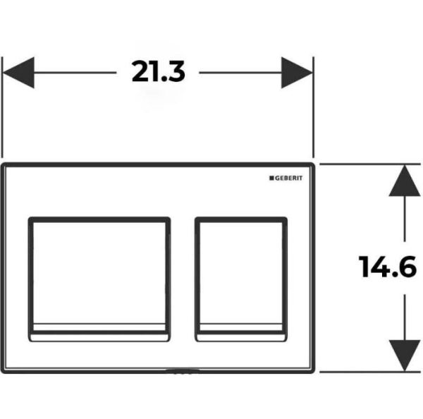 Geberit Alpha15 Kumanda Kapağı Çift Basmalı, Beyaz - 115.045.11.5