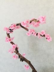 Yapay Çiçek 1 adet 40-80 cm Pembe Bahar Dalı Yapay Bitki Ağaç Bonsai Ağacı