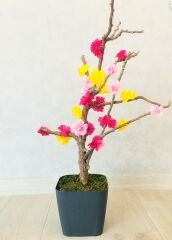 Yapay Çiçek 1 adet 40-80 cm Karışık Renk Bahar Dalı Yapay Bitki Ağaç Bonsai Ağacı