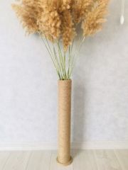 Hasır Örgü Vazo 70 cm Çiçeklik Yapay Çiçek Vazosu Derin Vazo Kuru Dal Vazosu Dekoratif Saksı