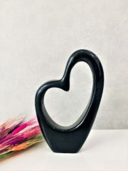 Vazo 1 adet 25 cm Siyah Dekoratif Vazo Seramik Biblo Yapay Çiçek Vazosu Obje
