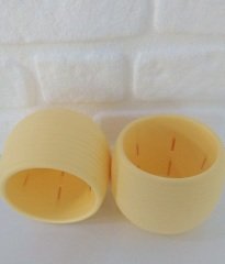 Renkli Kaktüs Saksısı 1 Adet 1,3 Lt Elvan Saksı Model Sarı Renk Plastik Saksı