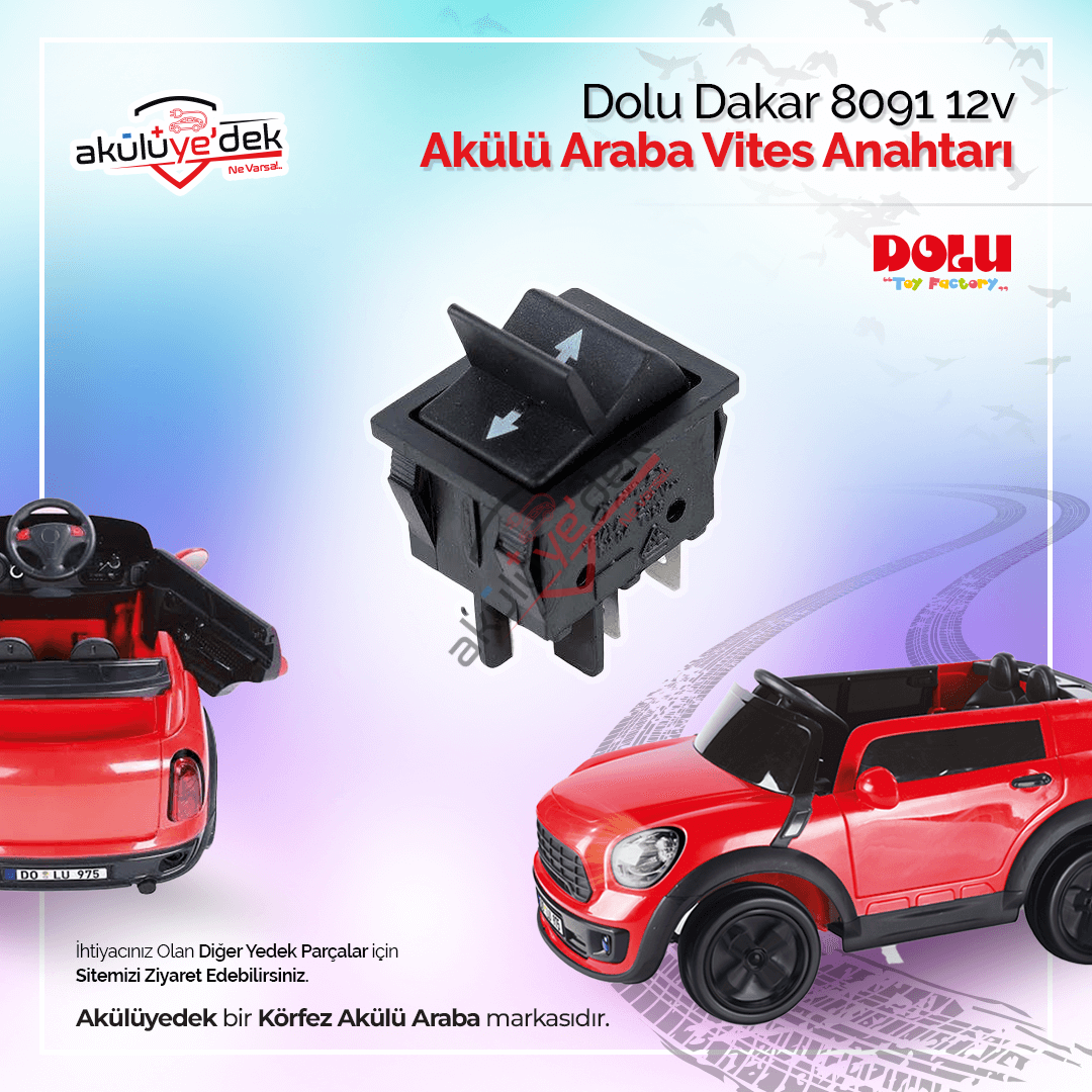 DOLU Dakar 8091 12v Akülü Araba Vites Anahtarı