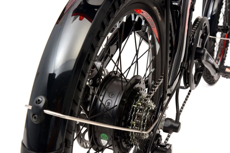 GEOTECH Fold Up E20 Elektrikli Katlanır Bisiklet Siyah - Kırmızı