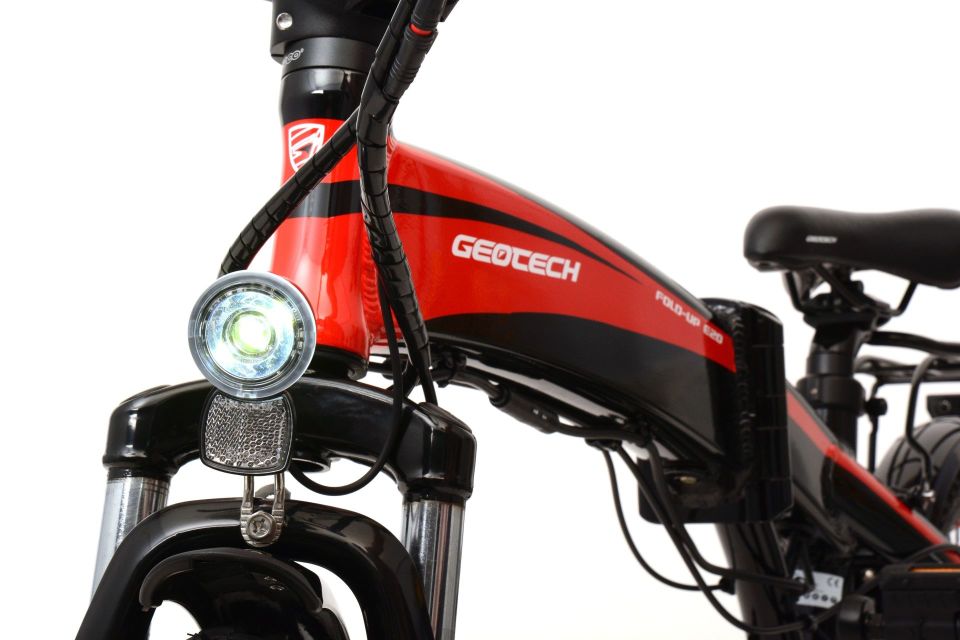GEOTECH Fold Up E20 Elektrikli Katlanır Bisiklet Siyah - Kırmızı