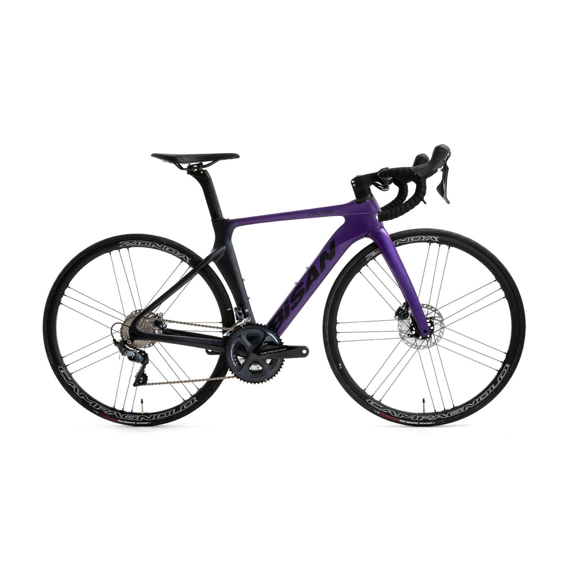 BİSAN Reload Disc Ultegra Karbon Yol Bisikleti Mat Mor - Siyah 52CM