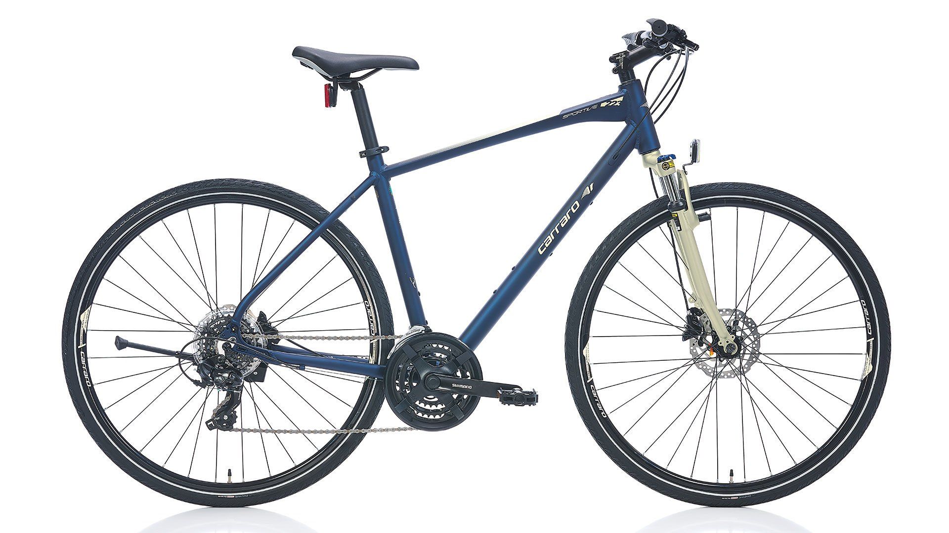 CARRARO Sportive 223 28'' 21 Vites HD Trekking Bisiklet Mat Lacivert - Açık Sarı 46CM