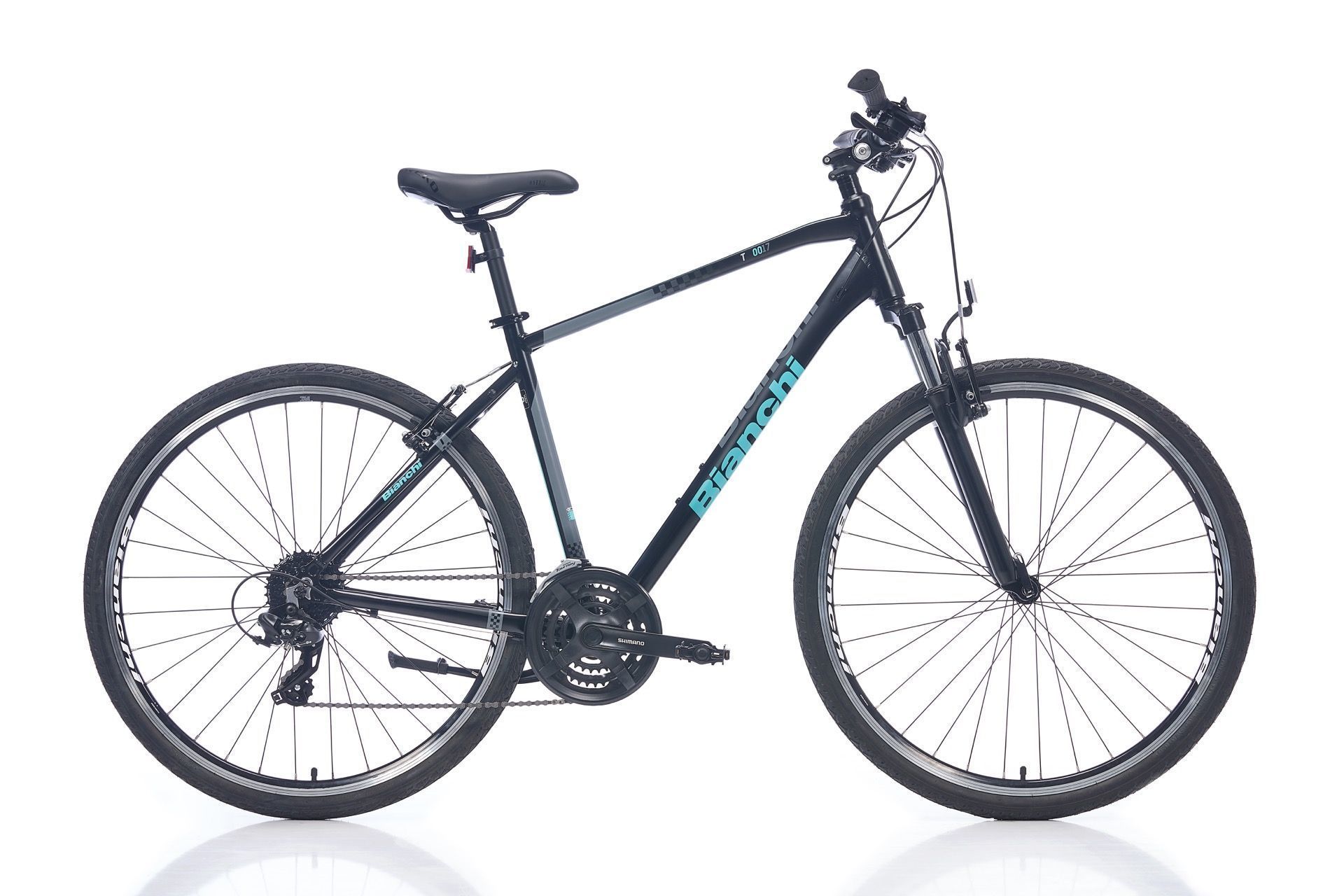 Bianchi T0017-FS 24V VB Trekking Bisiklet Siyah - Celeste 47CM