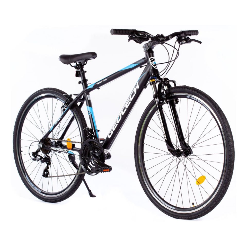 Geotech Trip Econ 3 28'' 21V VB Trekking Bisiklet Siyah - Mavi 46CM