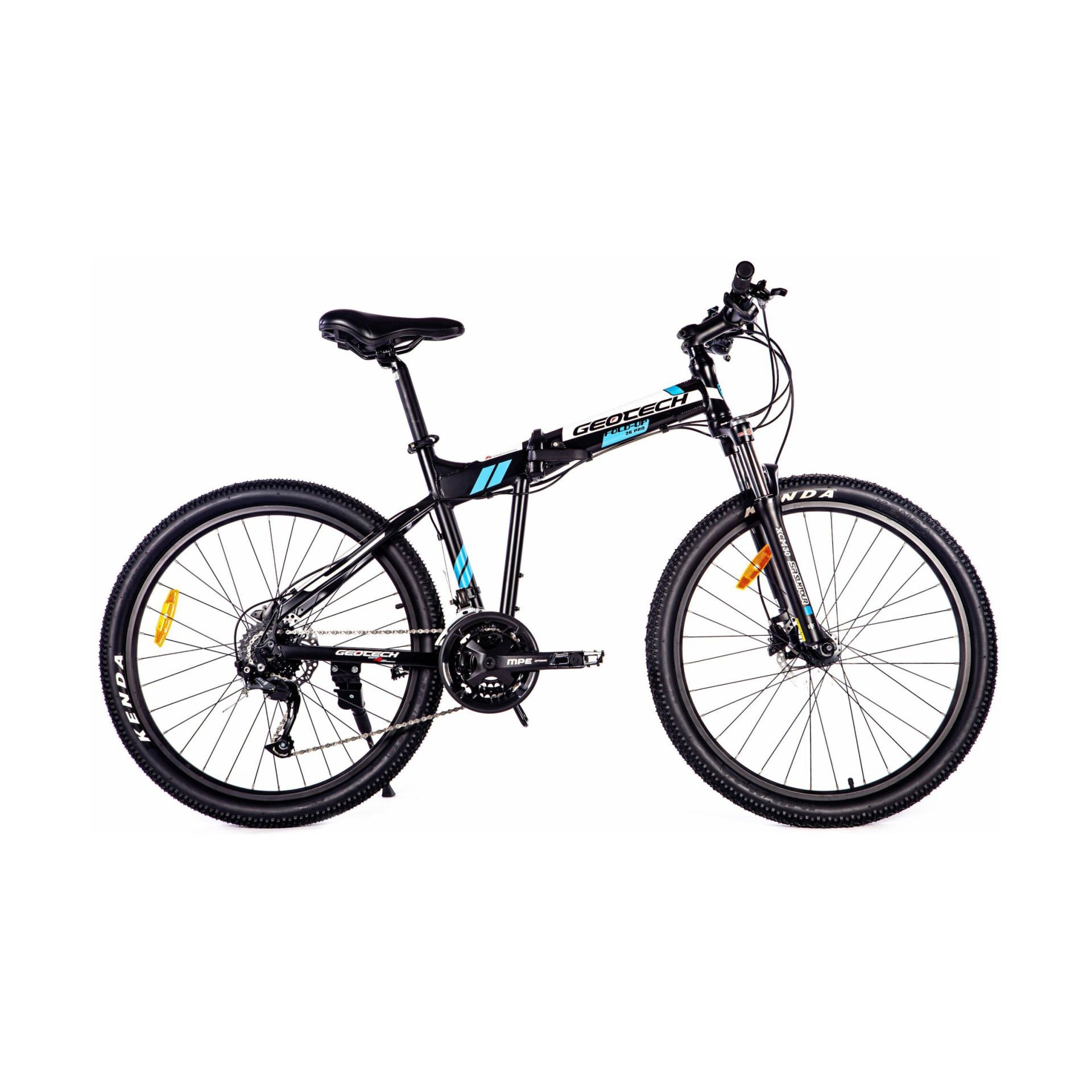GEOTECH Fold Up 26D Pro 26'' 27V HD Katlanır Bisiklet Mat Siyah - Mavi 45CM