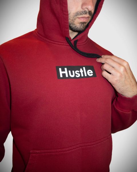 Unsgear Hustle Logolu Hoodie (Bordo)