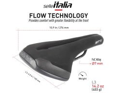 Selle Italia ST5 Flow Jelli Bisiklet Selesi 165x276mm L2