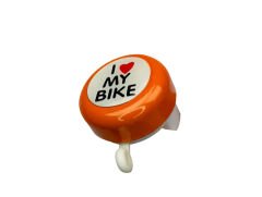 Plus I Love My Bike Metal Sağlam Bisiklet Zili Turuncu