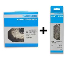 Shimano CS-HG700-11 105 11-34t Ruble + Shimano CN-HG601 Zincir 11 V