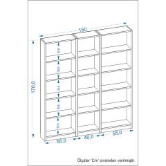 Kitaplık  230 CM