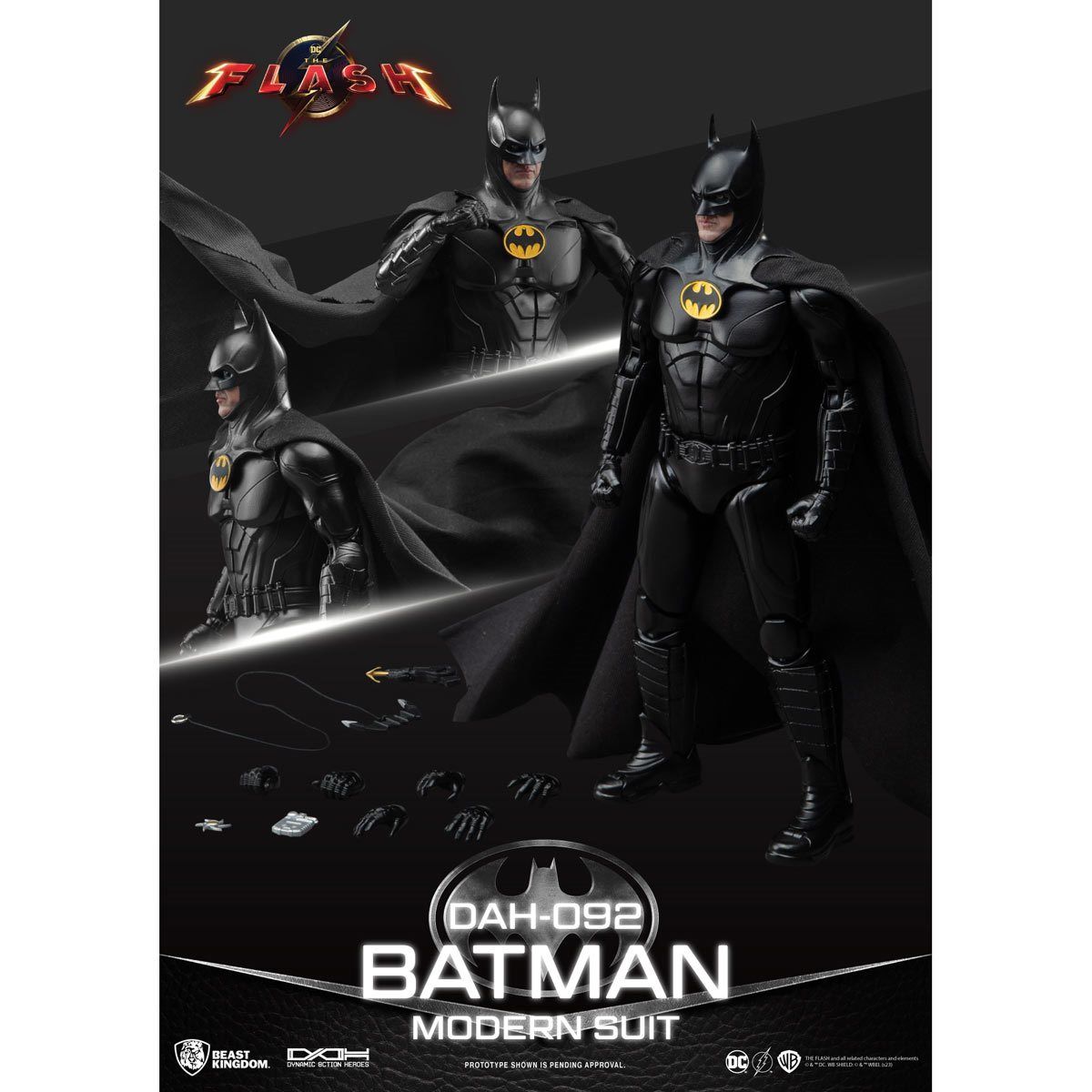 Beast Kingdom The Flash Movie Dynamic 8ction Heroes: Batman - Modern Suit (1989, Michael Keaton) Aksiyon Figür